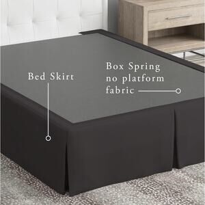 Levinsohn Magic Skirt Tailored Bedskirt Queen Grey 15” Drop Never Lift